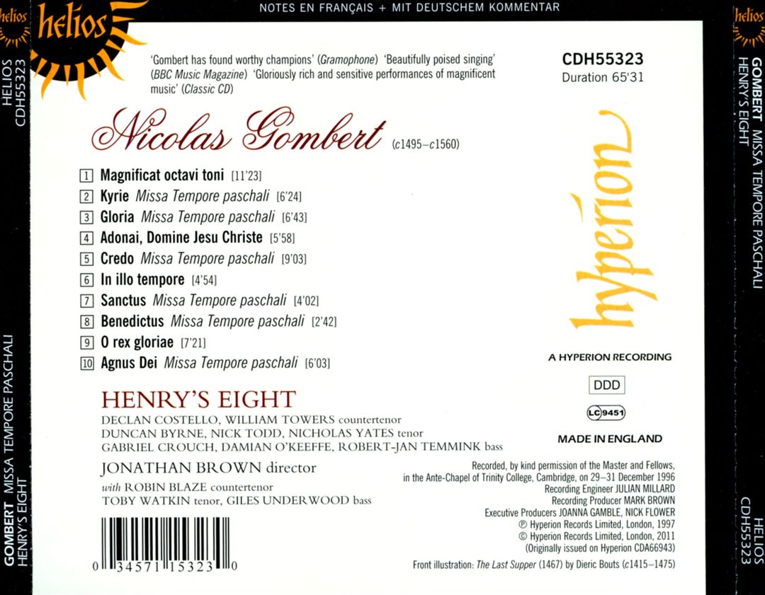 Nicolas Gombert: Missa Tempore paschali cover art