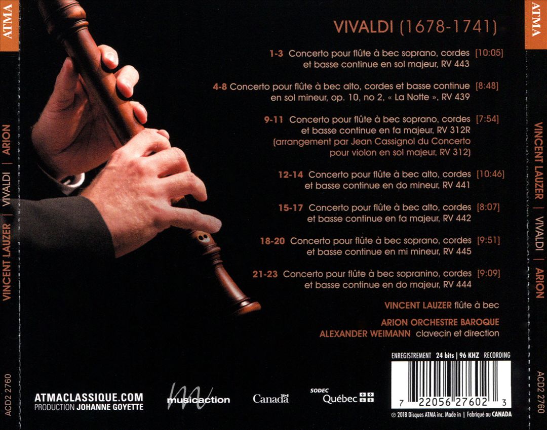 Vivaldi: Concertos pour Flùte à Bec cover art