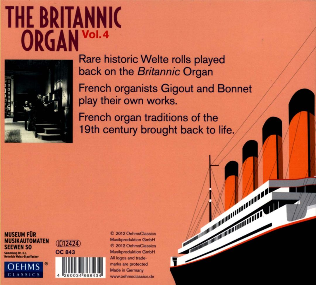 Britannic Organ, Vol. 4: Eugène Gigout, Joseph Bonnet cover art