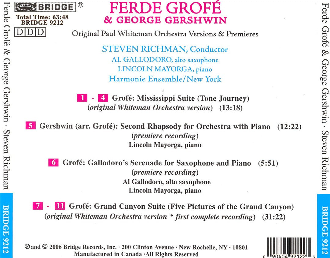 Symphonic Jazz: Grofé & Gershwin cover art