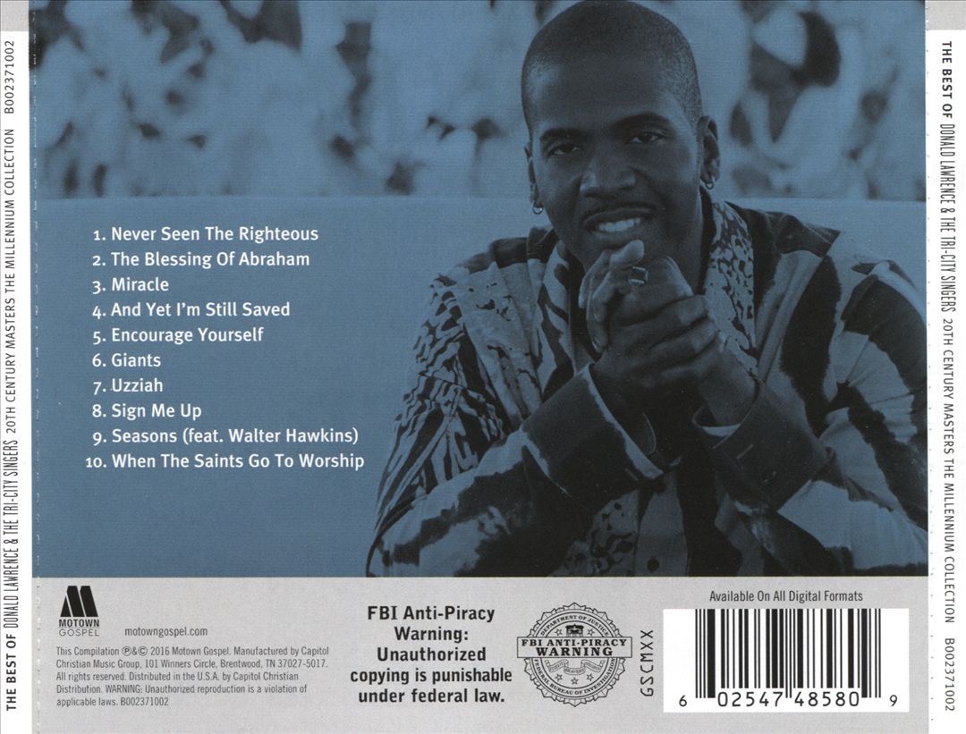 20th Century Masters - The Millennium Collection: The Best of Donald Lawrence & the Tri-City Singers cover art