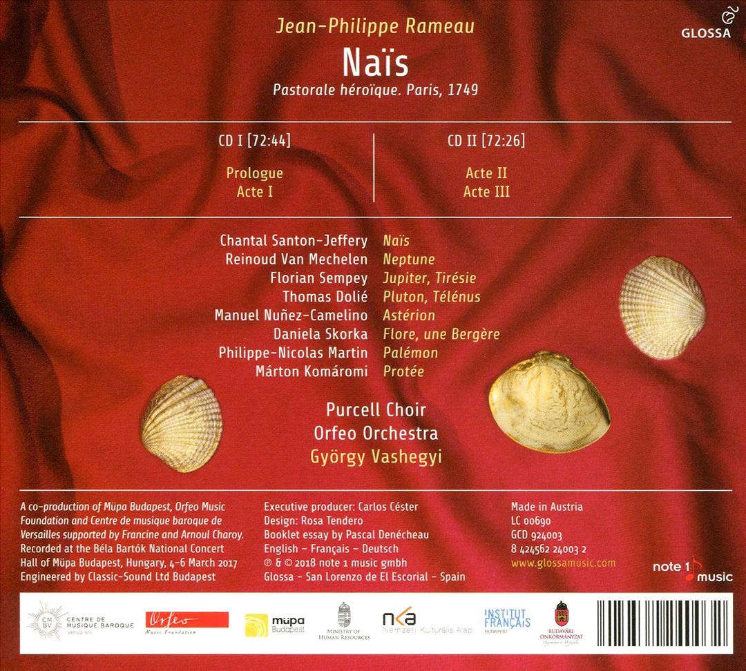 Jean-Philippe Rameau: Naïs cover art