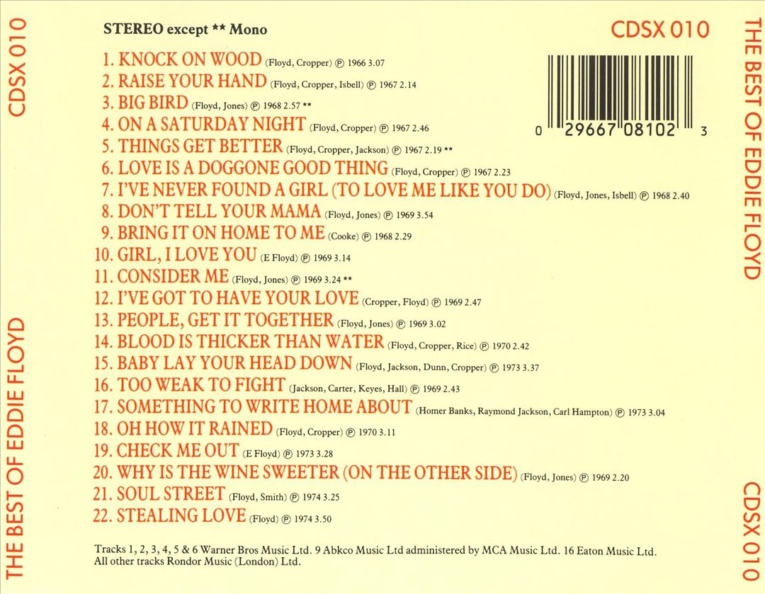 Best of Eddie Floyd cover art