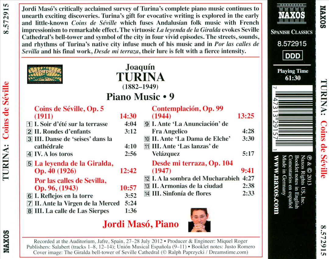 Joaquín Turina: Piano Music, Vol. 9 cover art