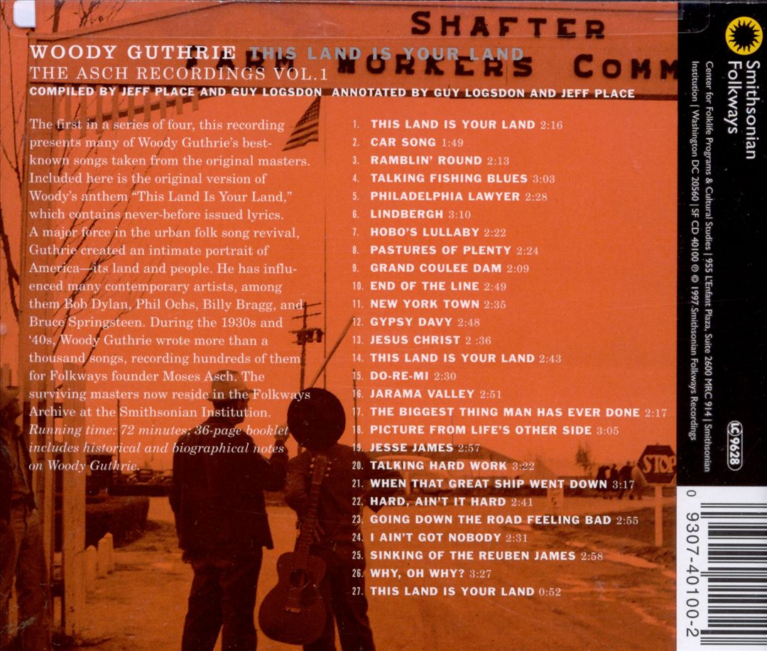 This Land Is Your Land: The Asch Recordings, Vol. 1 cover art