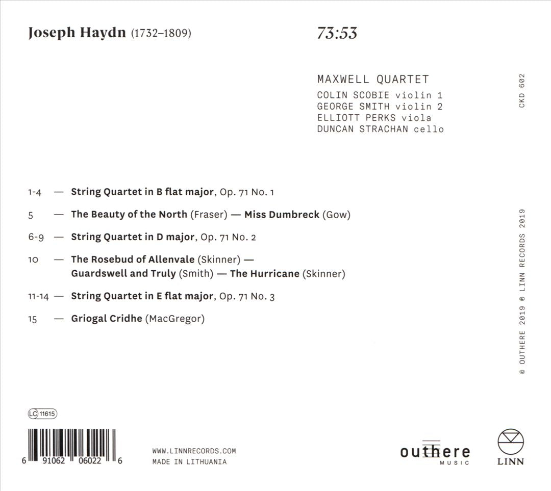 Joseph Haydn: String Quartets, Op. 71 cover art