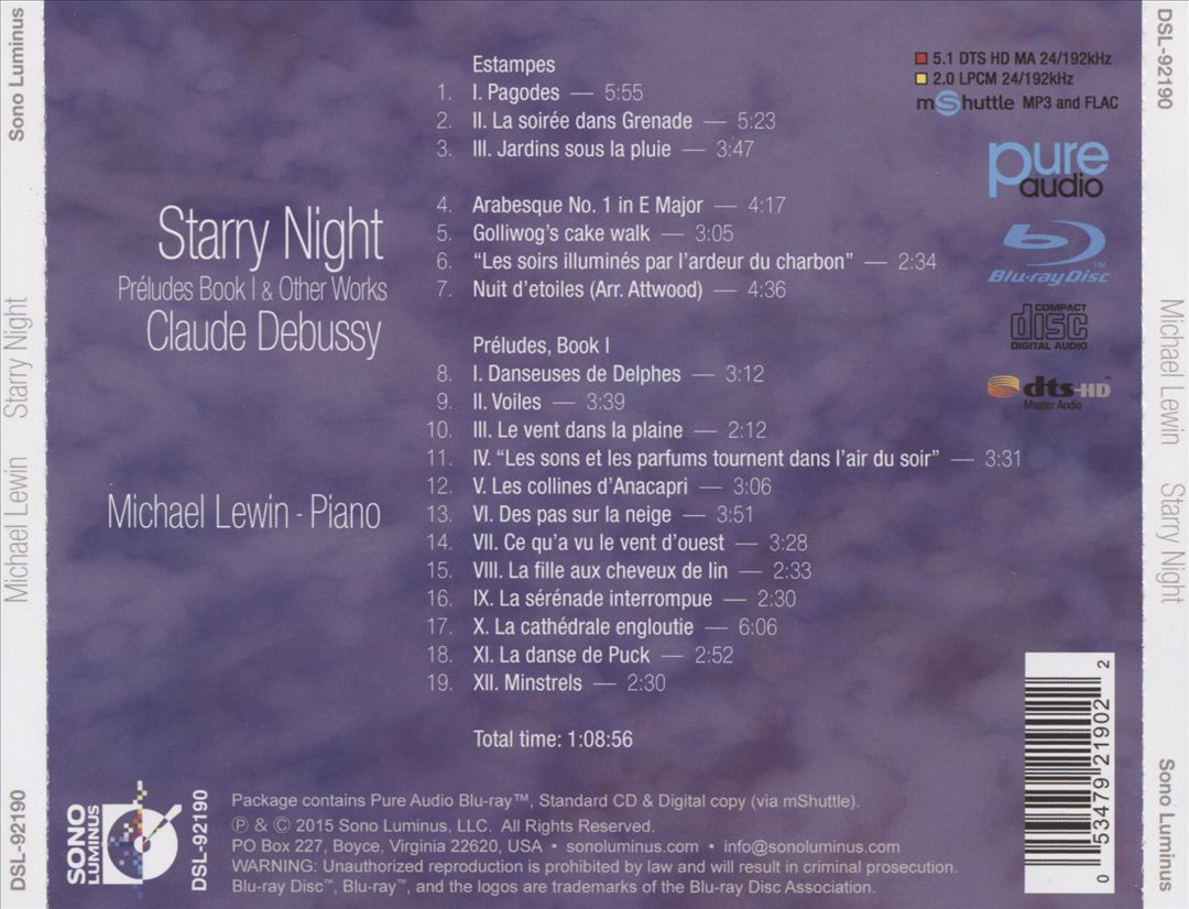 Starry Night: Préludes Book 1 & Other Works cover art