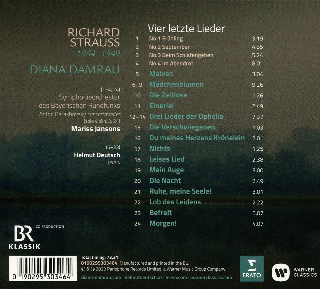 Richard Strauss: Vier letzte Lieder; Lieder cover art
