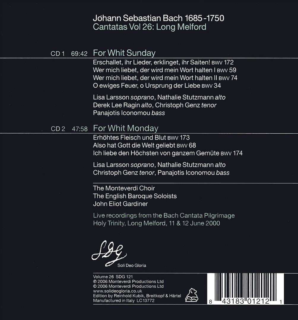 Bach Cantatas, Vol. 26: Long Melford cover art