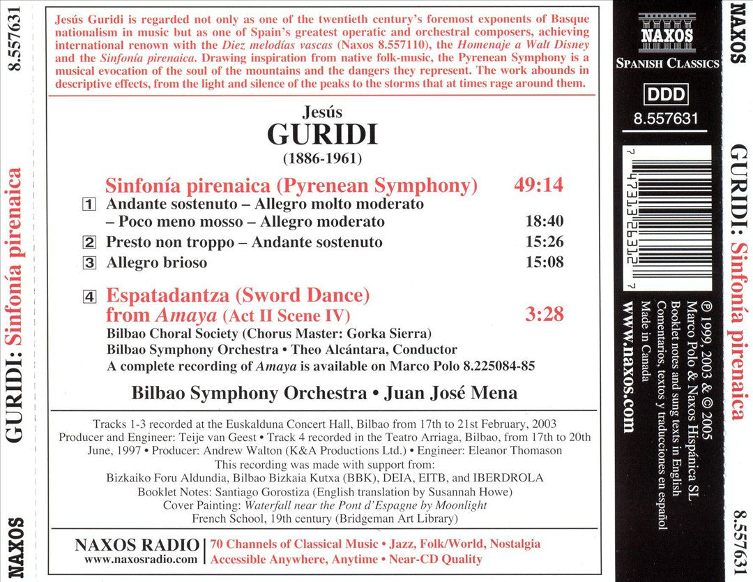 Jésus Guridi: Sinfónica pirenaica cover art
