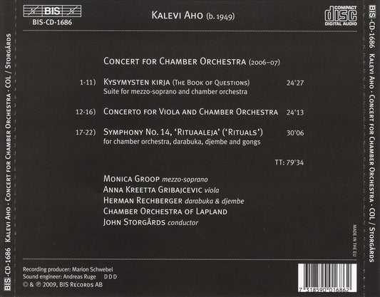 Kalevi Aho: Rituals cover art
