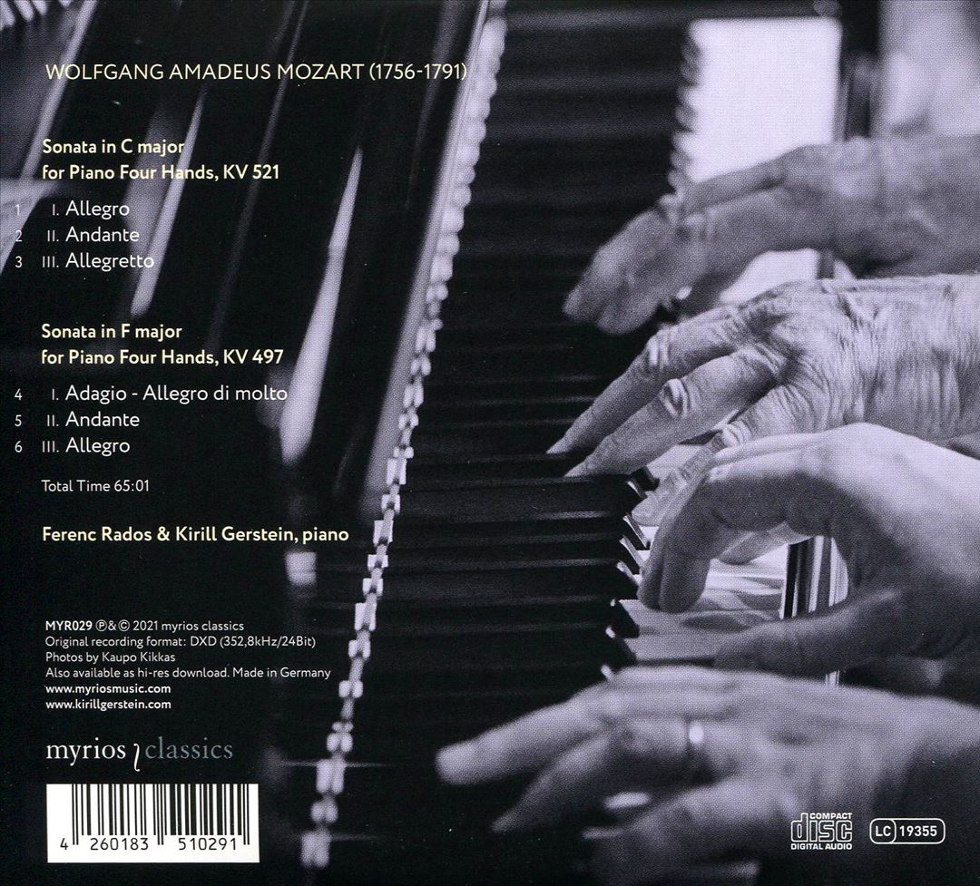 Mozart: Sonatas for Piano Four Hands KV 521 & KV 497 cover art