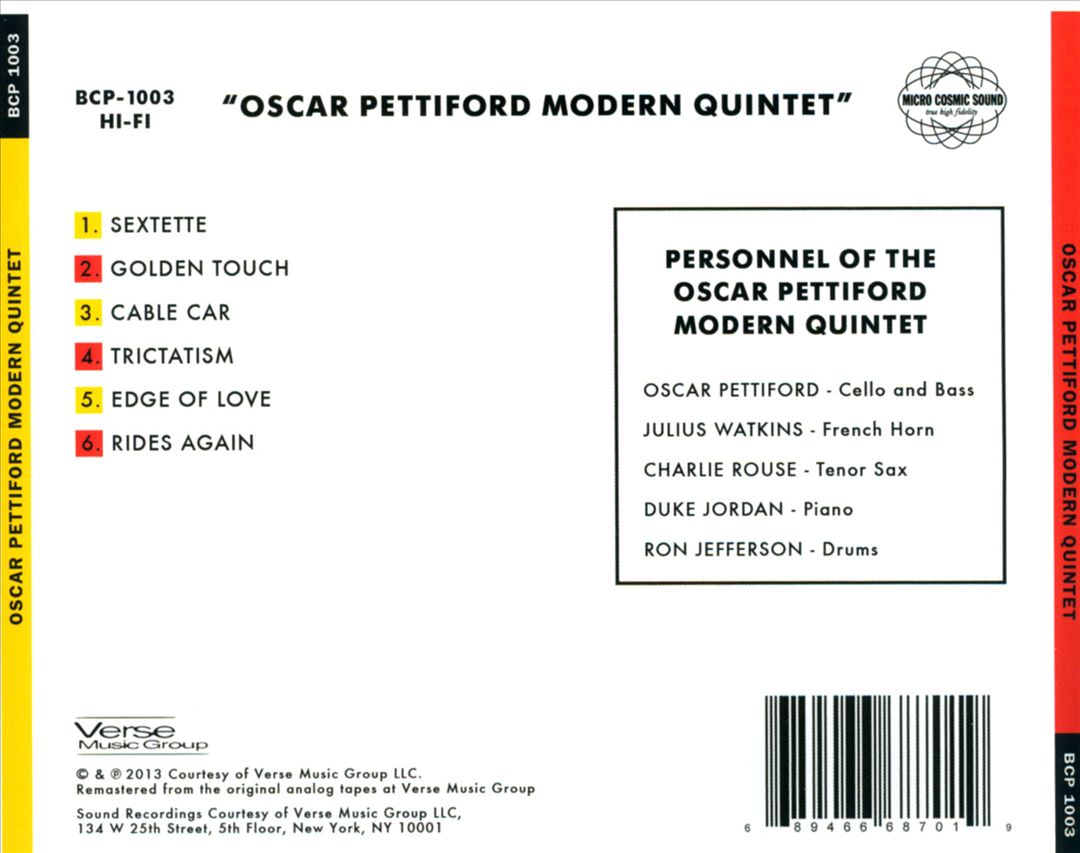 Oscar Pettiford Modern Quintet cover art