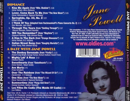 Romance/A Date with Jane Powell cover art