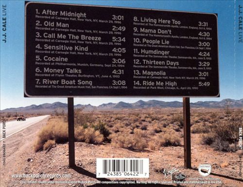 J.J. Cale Live cover art