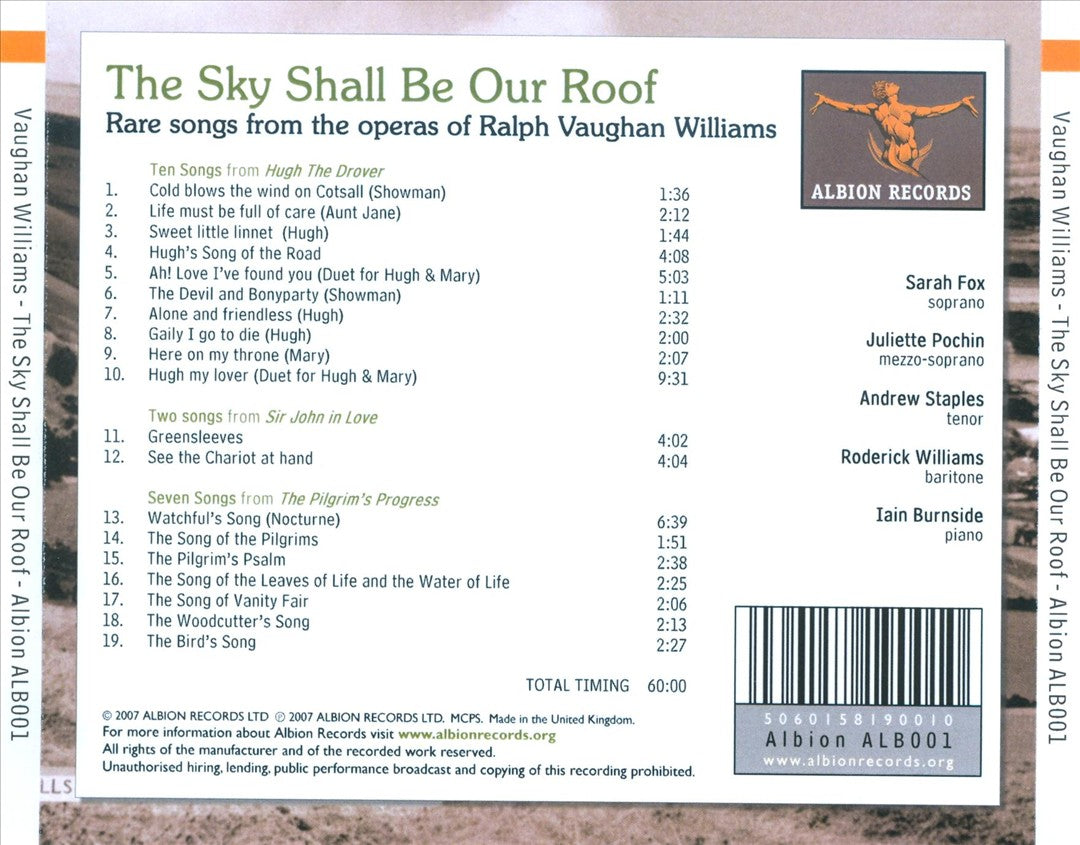 Vaughan Williams: The Sky Shall Be Our Roof cover art