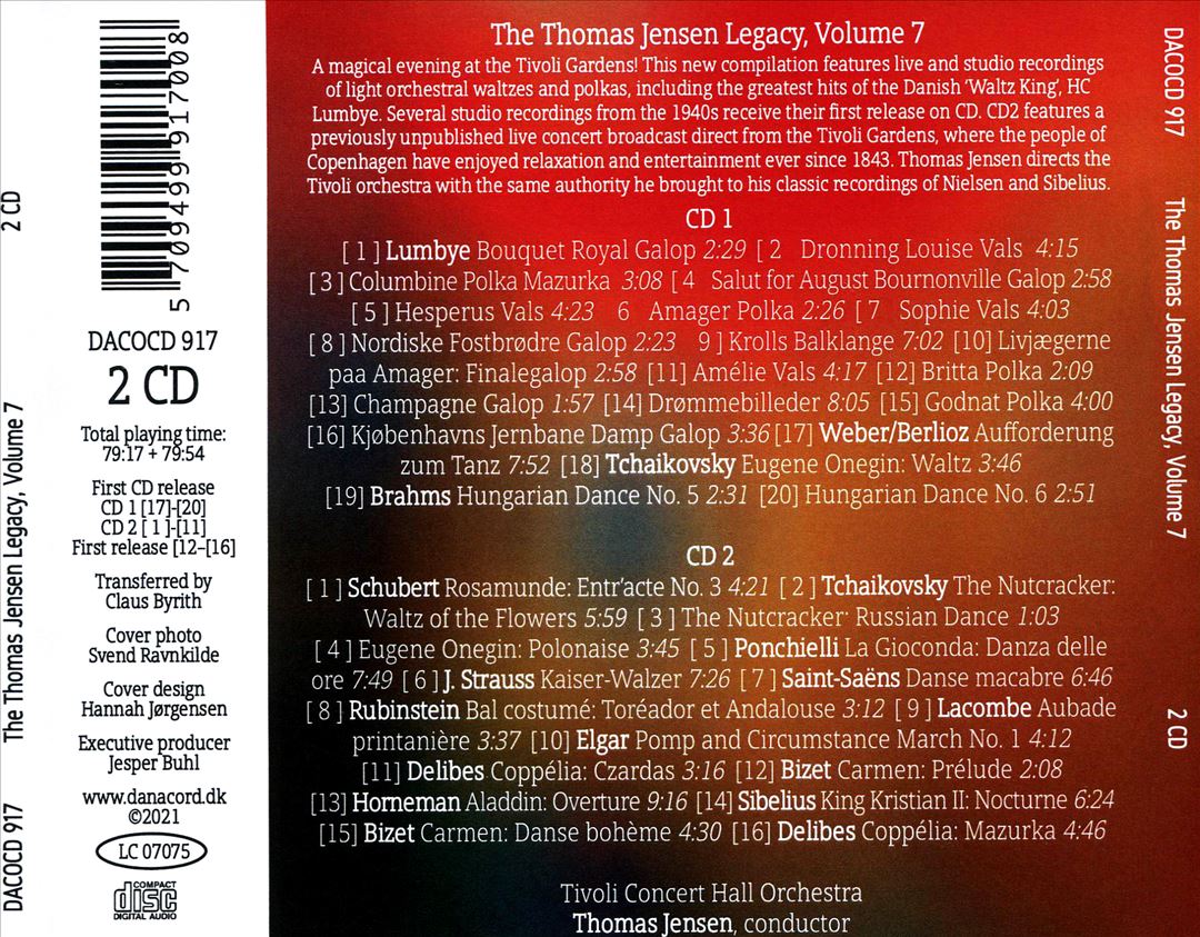 Thomas Jensen Legacy, Vol. 7: The Lumbye Recordings 1940-1943 cover art