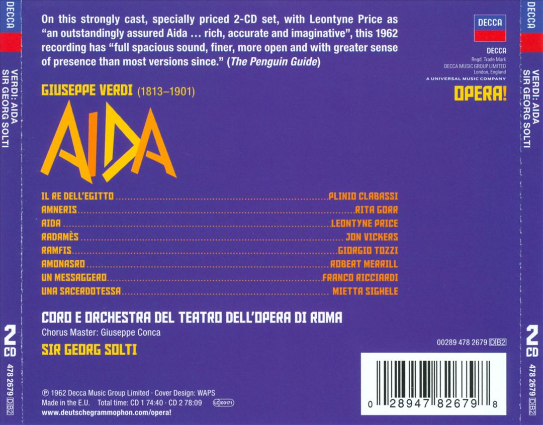 Verdi: Aida cover art