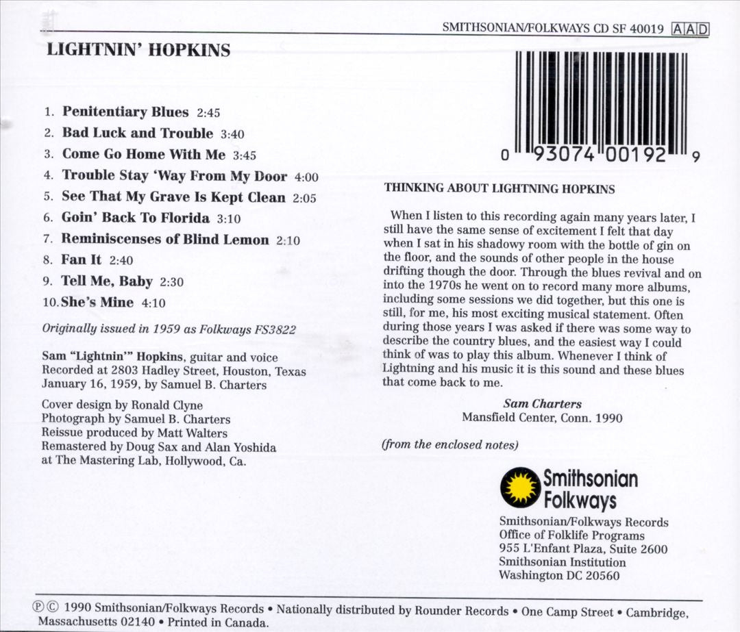 Lightnin' Hopkins [Jazz Man] cover art