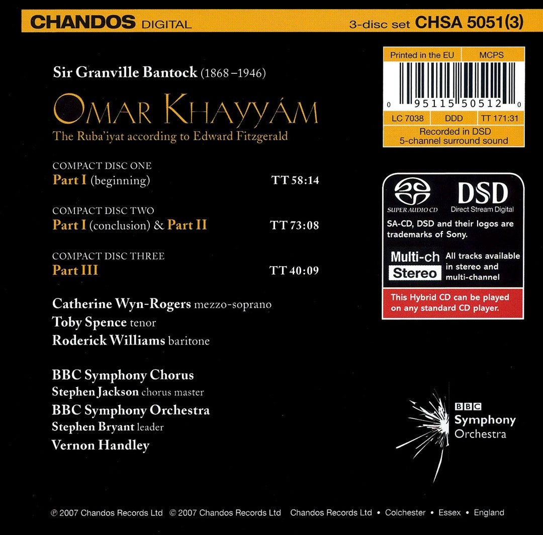 Bantock: Omar Khayyám cover art