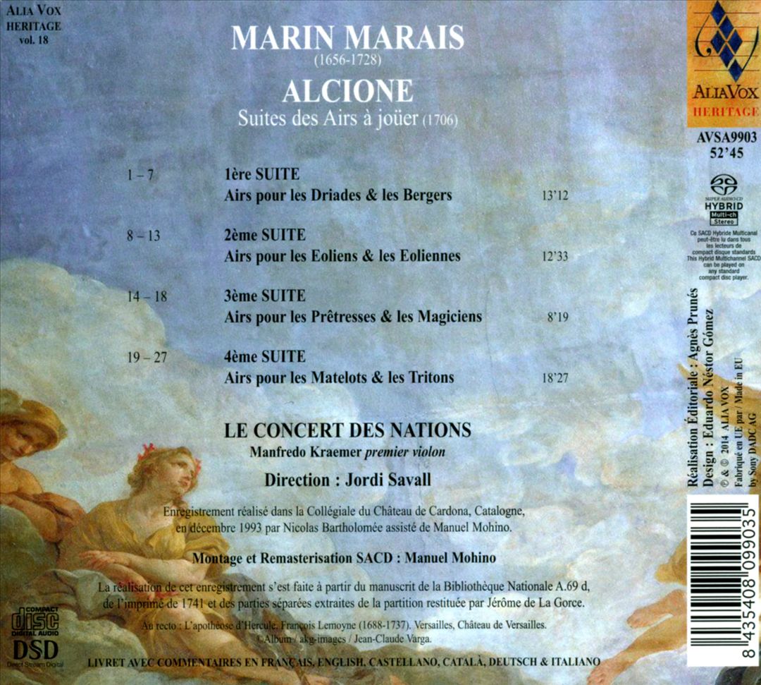 Marin Marais: Alcione - Suites des Airs à joüer cover art