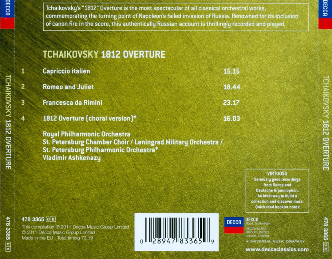 Tchaikovsky: 1812 Overture cover art