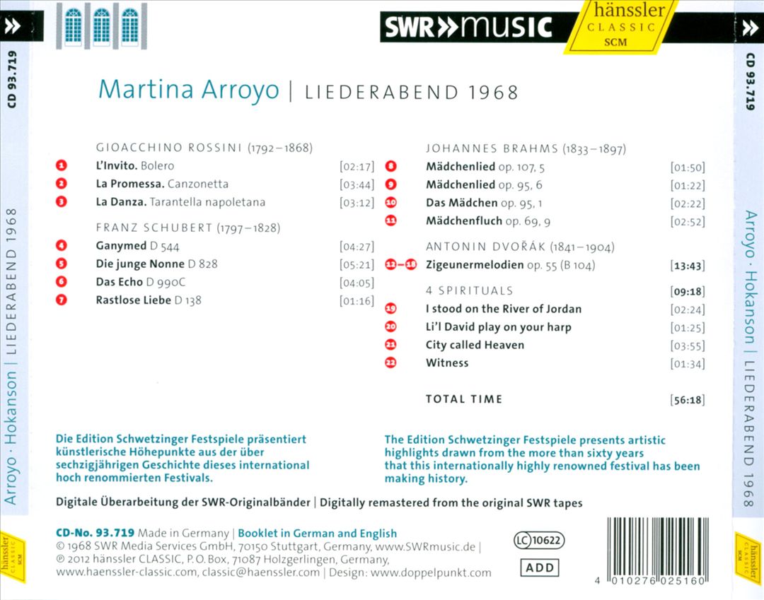 Liederabend 1968 cover art