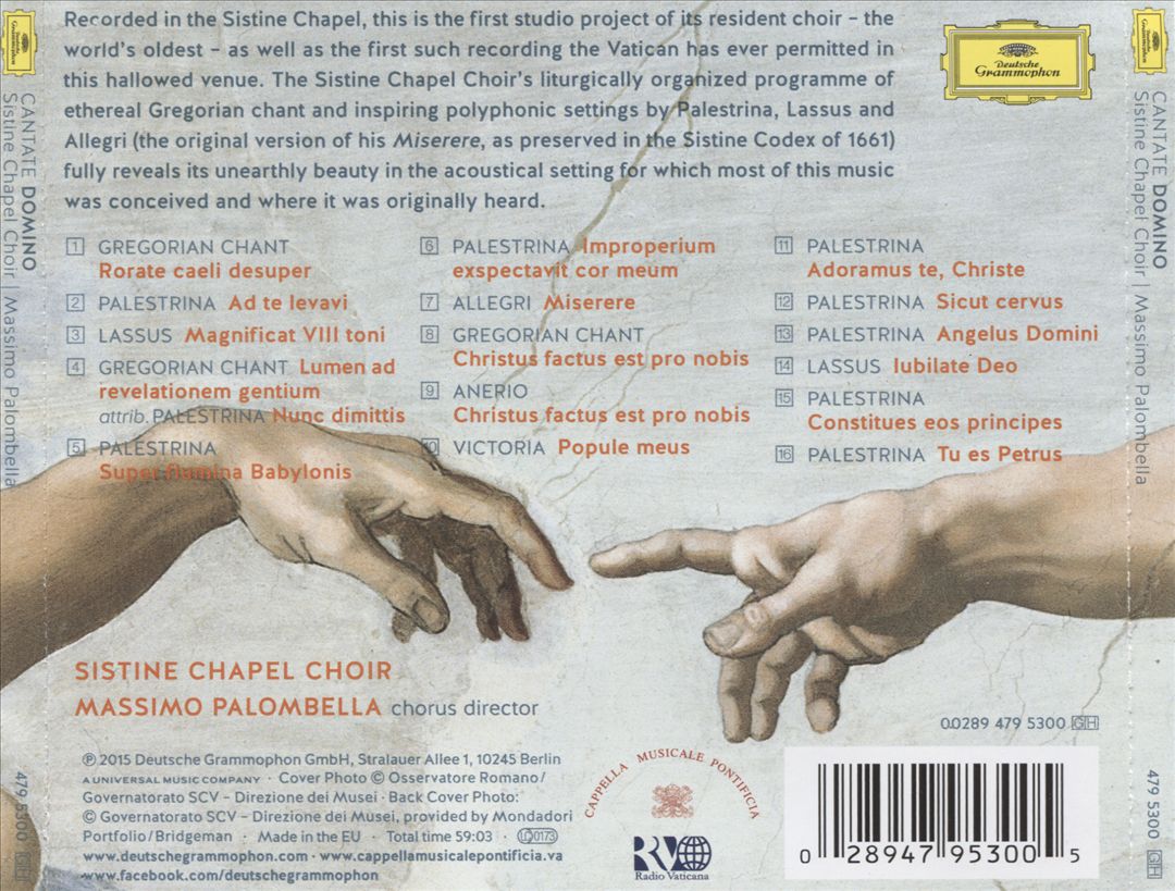Cantate Domino: La Cappella Sistina e la Musica dei Papi cover art