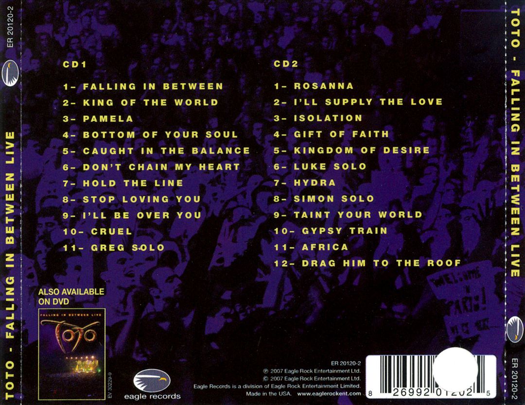 Falling in Between Live cover art