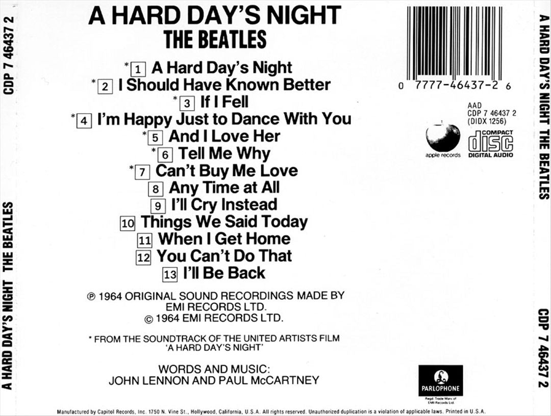 A Hard Day's Night [Enhanced, Limited Edition, Digital Remaster] cover art