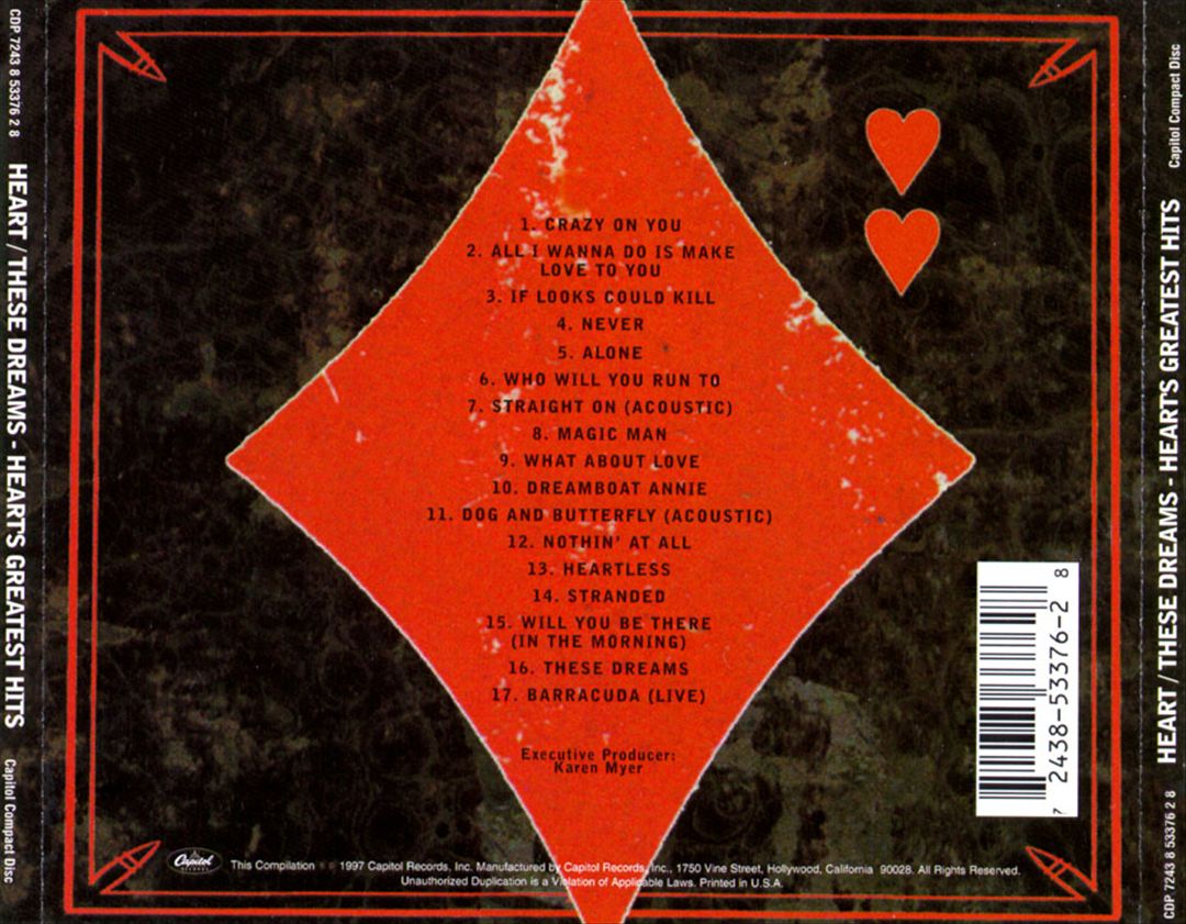 These Dreams: Heart's Greatest Hits [1997] cover art