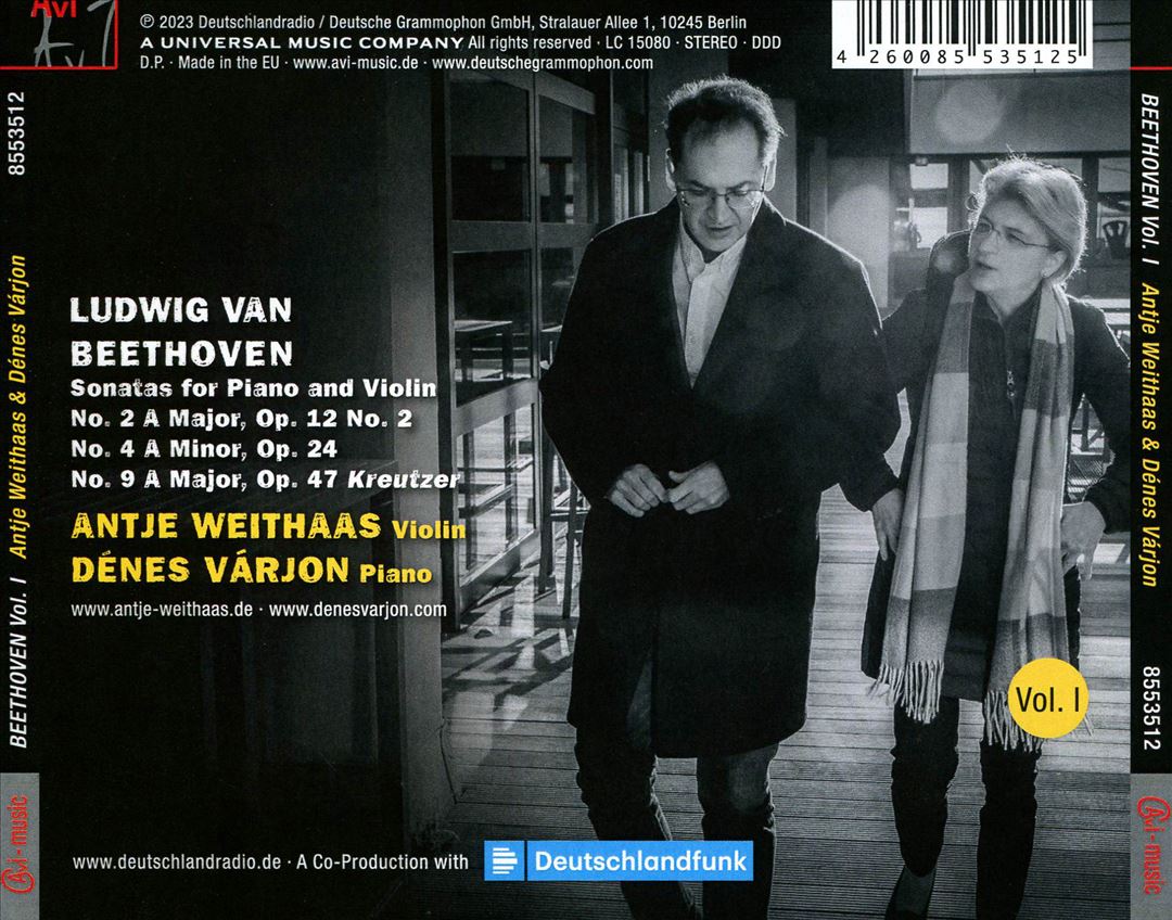 Beethoven: Violin Sonatas Nos 2, 4 & 9 Kreutzer cover art