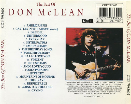 Best of Don McLean [EMI 1991] cover art