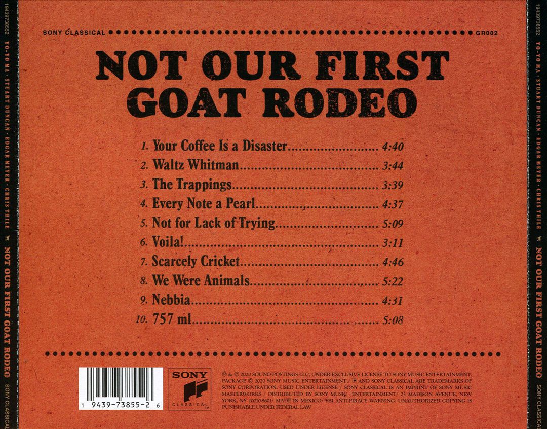 Not Our First Goat Rodeo cover art