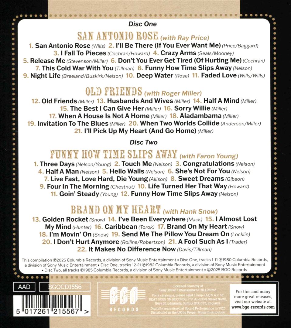 San Antonio Rose/Old Friends/Funny How Time Slips Away/Brand On My Heart cover art