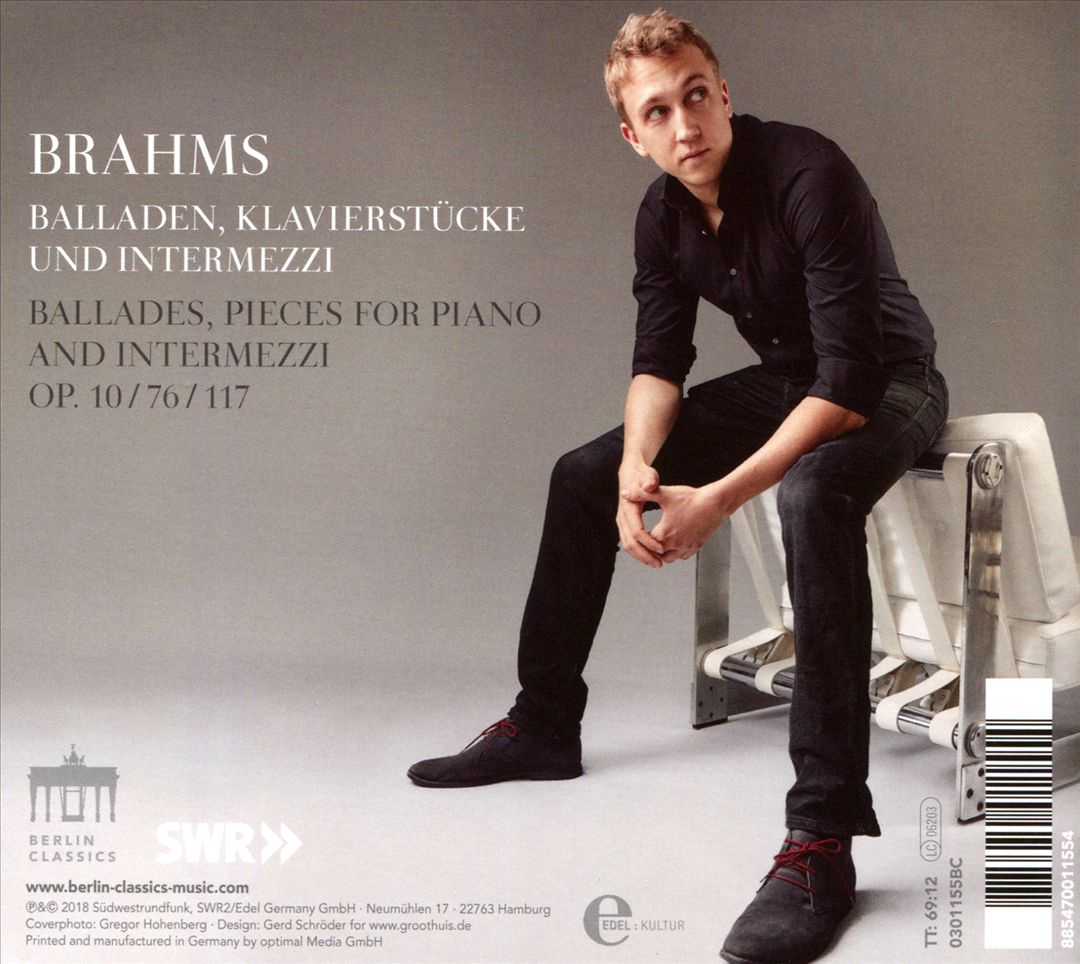Brahms: Piano Works Op. 10, 76, 117 cover art