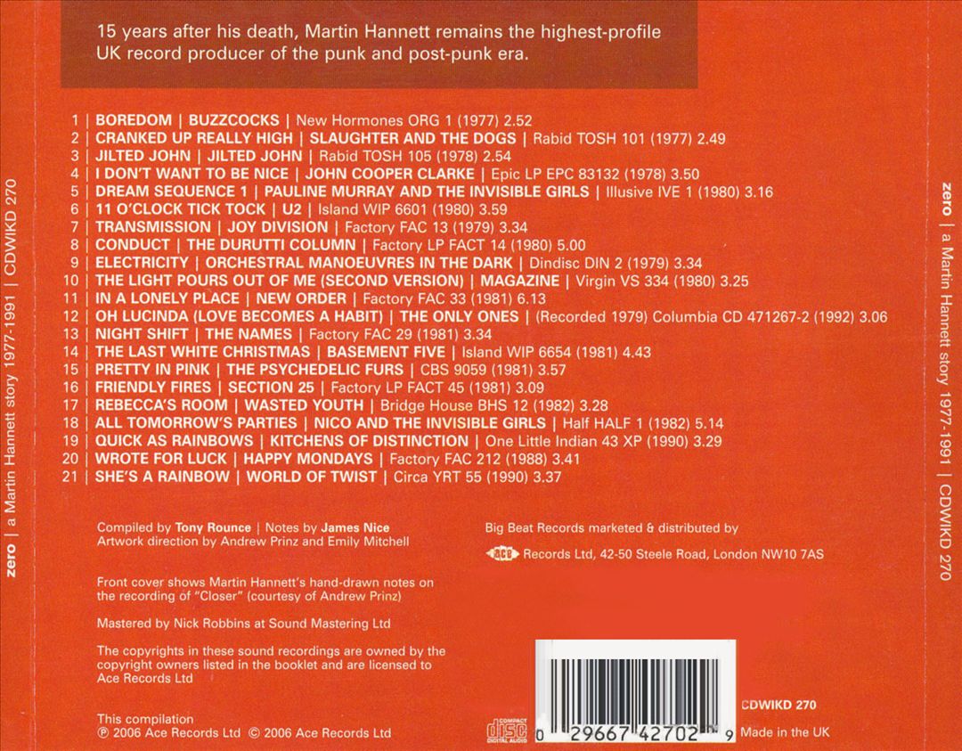 Zero: A Martin Hannett Story cover art