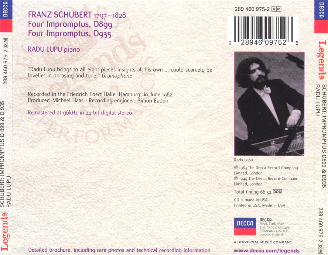Schubert: Impromptus, D899 & D935 cover art