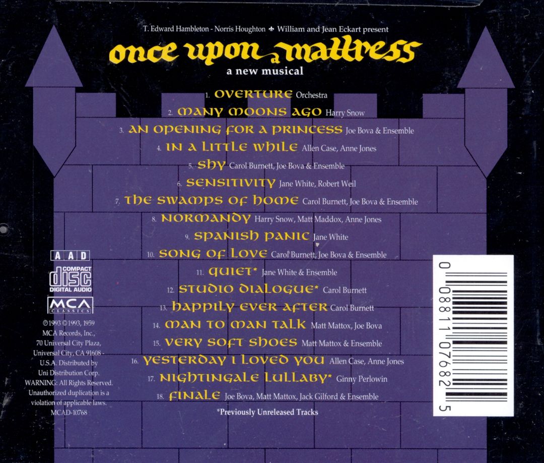 Once upon a Mattress [Original Broadway Cast] cover art