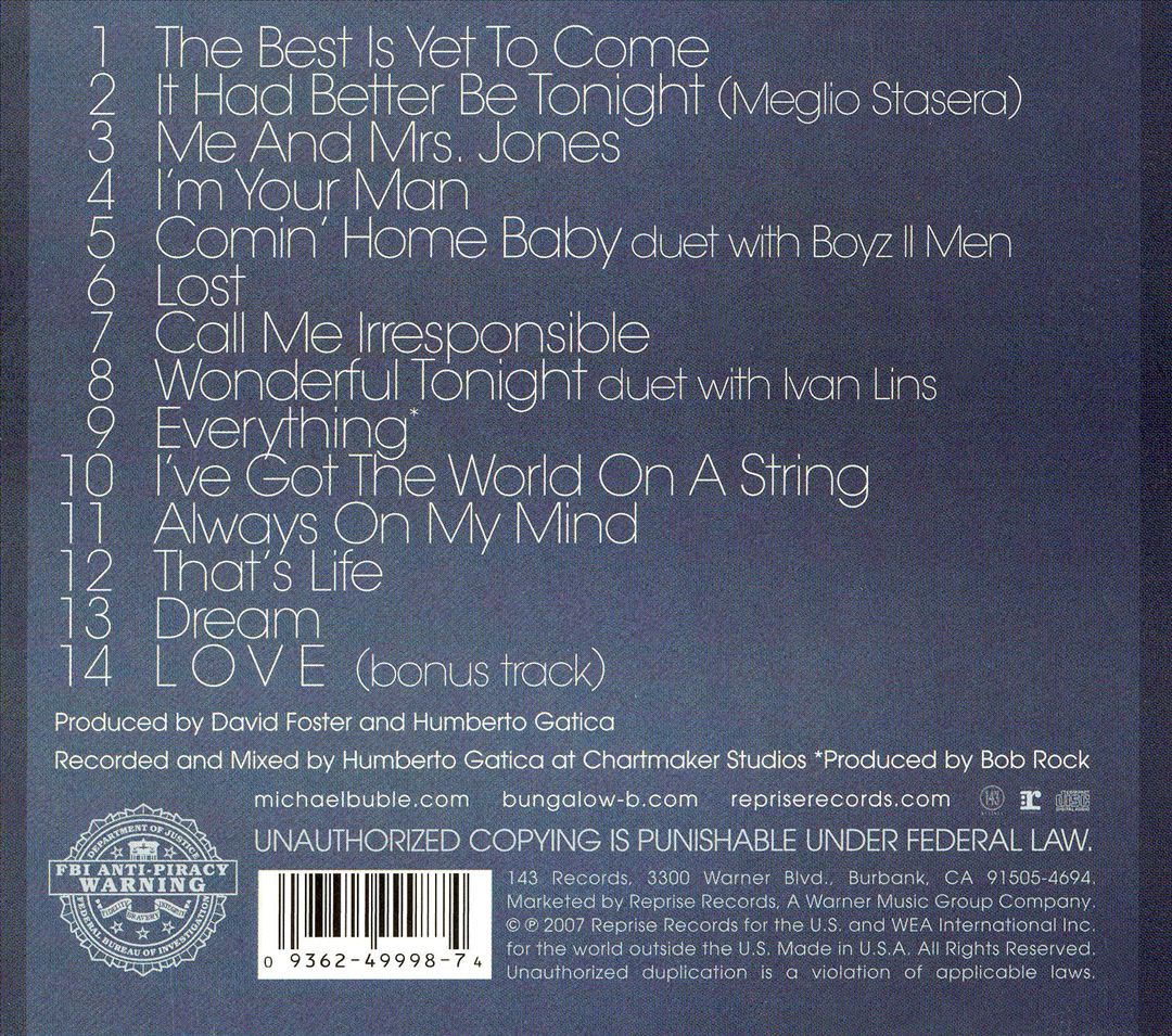 Call Me Irresponsible [Bonus Track] cover art