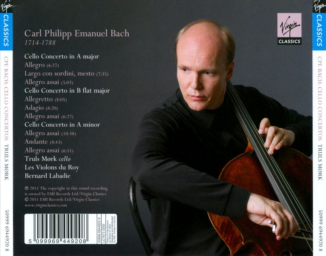 C.P.E. Bach: Cello Concertos cover art