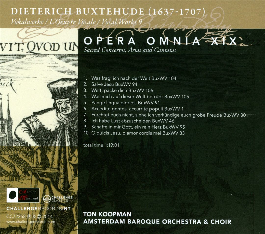 Buxtehude: Opera Omnia XIX cover art