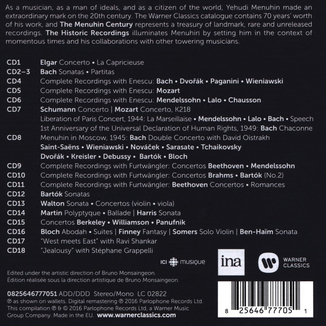 Menuhin Century: The Historic Recordings cover art