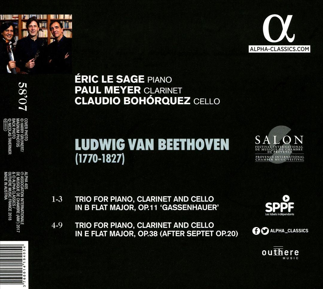 Beethoven: Trios for Piano, Clarinet & Cello cover art