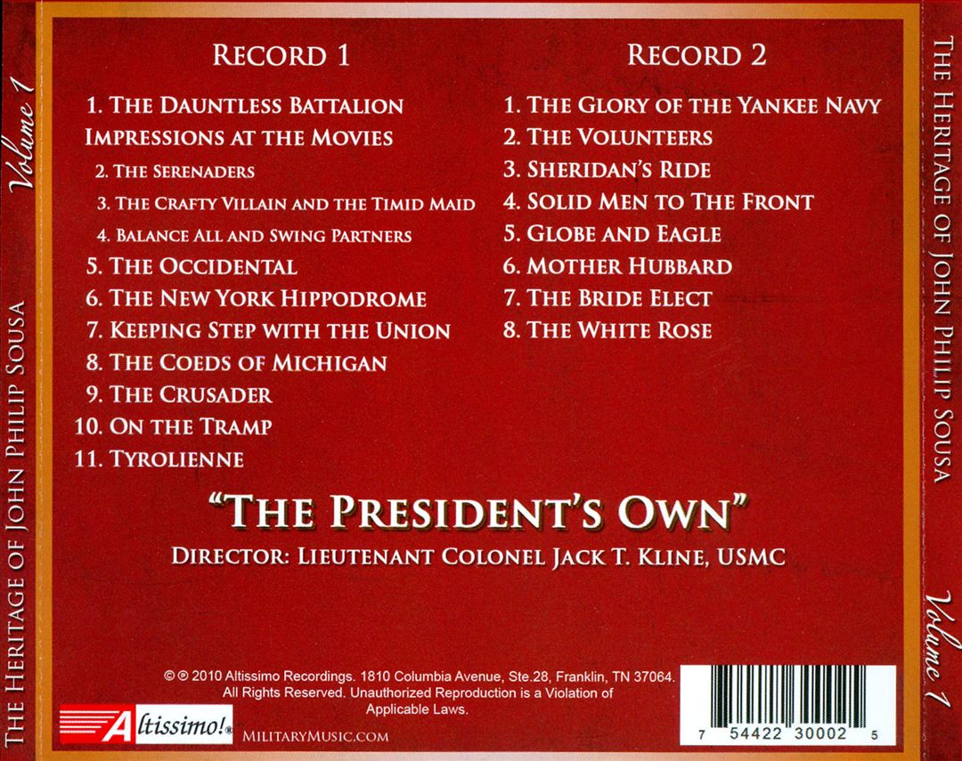 Heritage of John Philip Sousa, Vol. 2 cover art