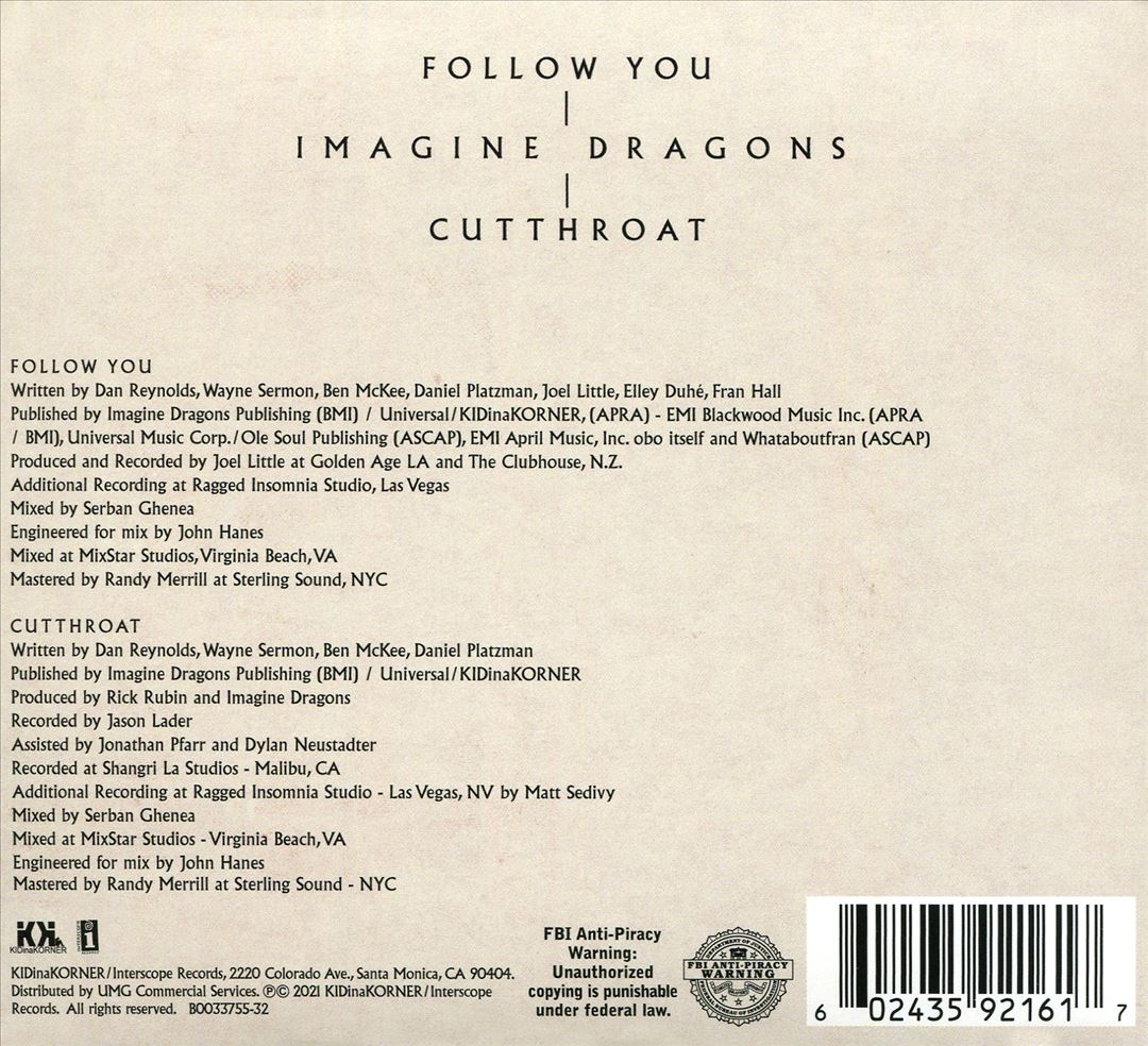 Follow You/Cutthroat cover art