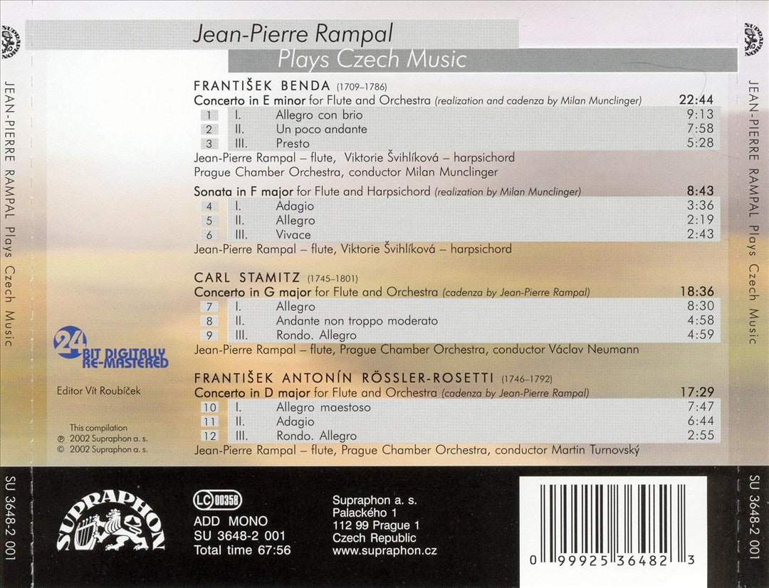 Benda, Stamitz, Rosetti: Flute Concertos cover art