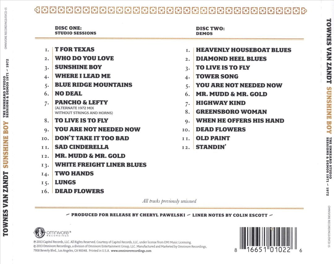 Sunshine Boy: The Unheard Studio Sessions & Demos 1971-1972 cover art