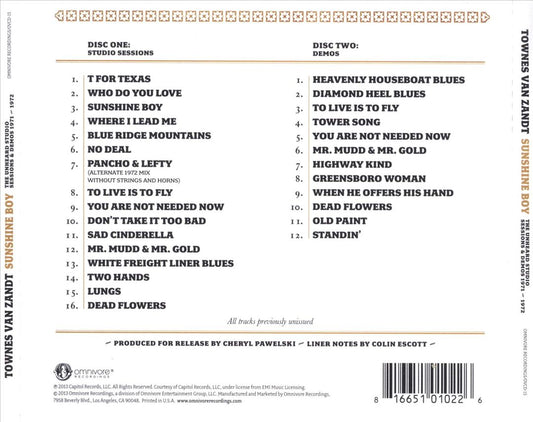 Sunshine Boy: The Unheard Studio Sessions & Demos 1971-1972 cover art