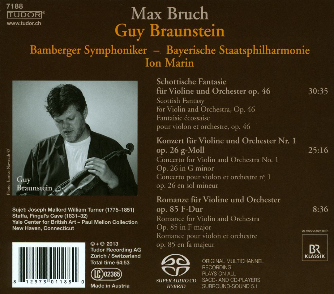Max Bruch: Scottish Fantasy; Violin Concerto No. 1 cover art